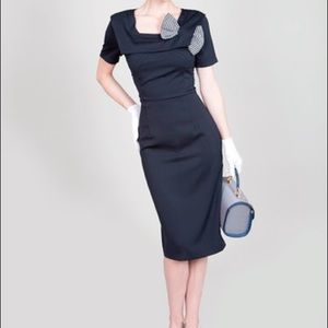 Bettie page pencil dress with bow